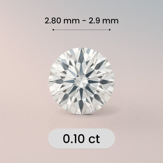 .10-Carat Round Cut Lab Grown Diamond