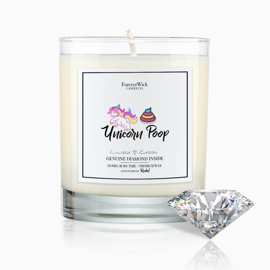 Unicorn Poop Diamond Candle