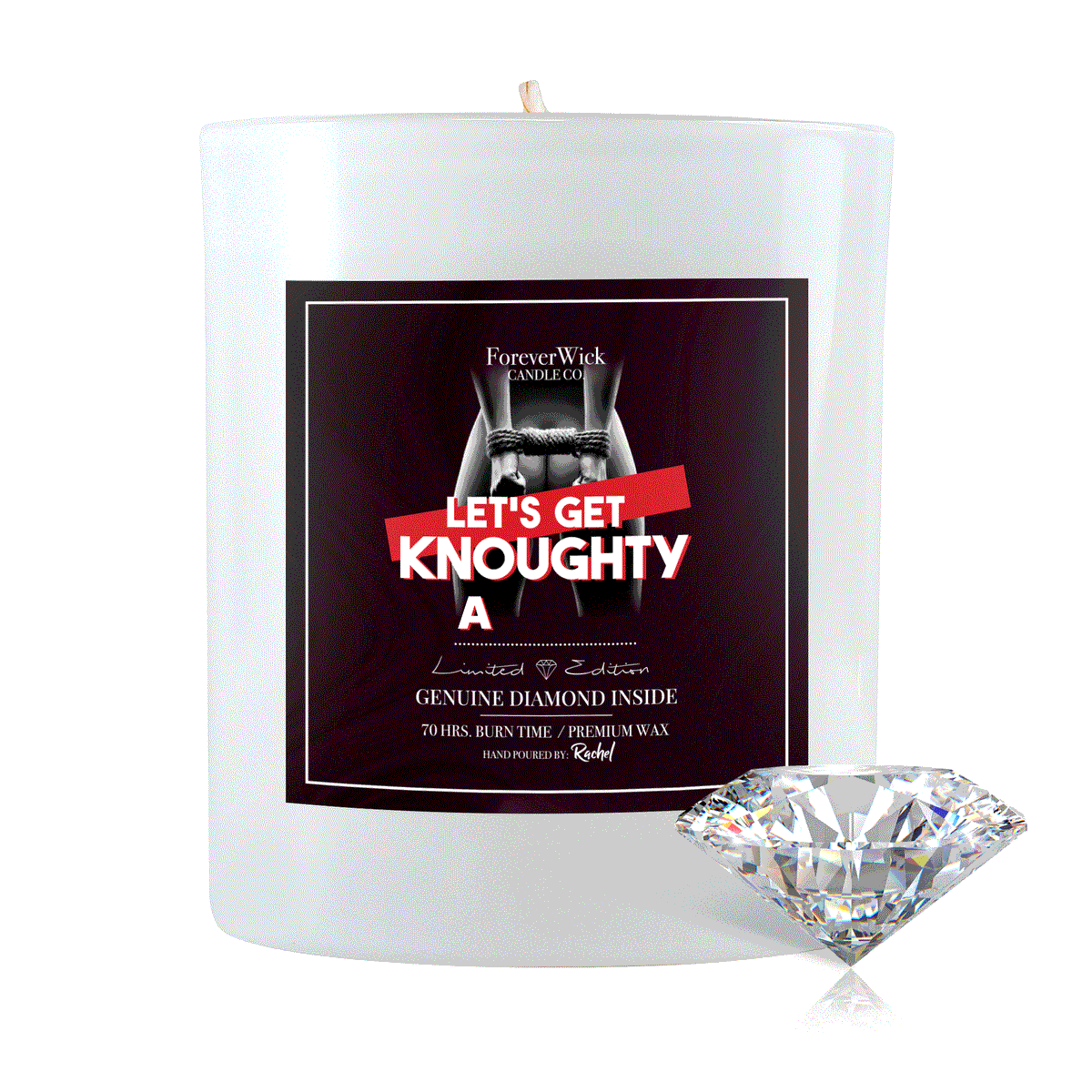 Personalized Let's Get Knoughty Diamond Candle ForeverWick