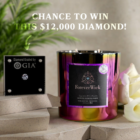 The ForeverWick 3 Diamond Candle