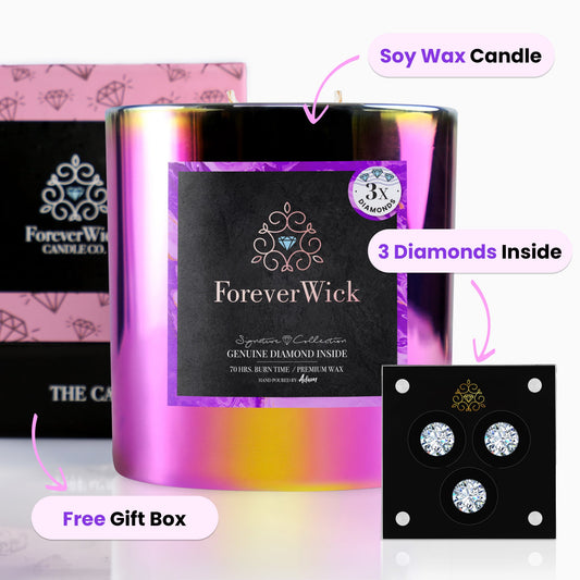 The ForeverWick 3 Diamond Candle