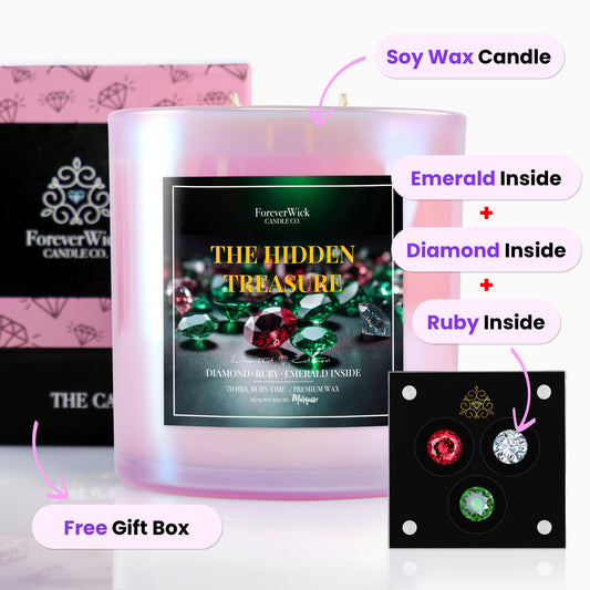 The Hidden Treasure Candle (Emerald + Ruby + Diamond)