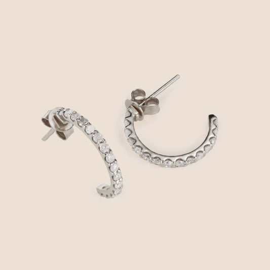 Half Hoop 30 Diamond Earrings