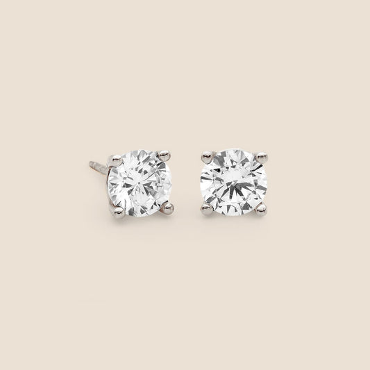 Four-Claw Diamond Stud Earrings 1/2 ct. tw. (100 Diamonds)