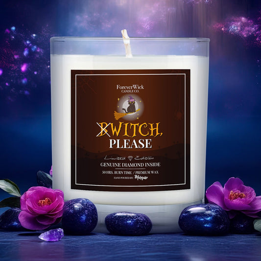 Witch Please Diamond Candle