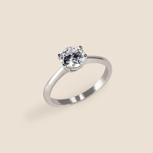 Four Prong Solitaire Diamond Ring (50 Diamonds)