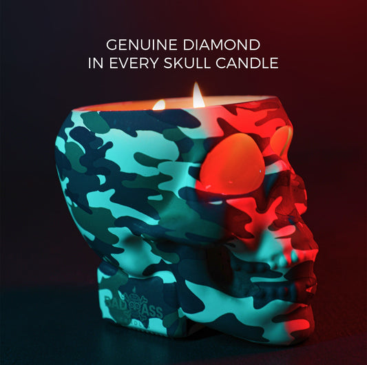 The Camo Skull Donation Diamond Candle