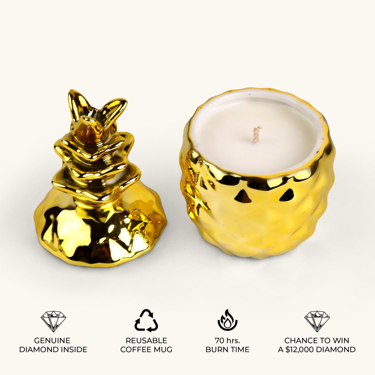Gold Pineapple Express Limited Diamond Candle ForeverWick